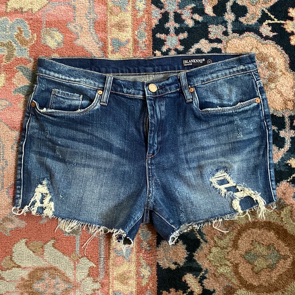 Black NYC blue jean shorts